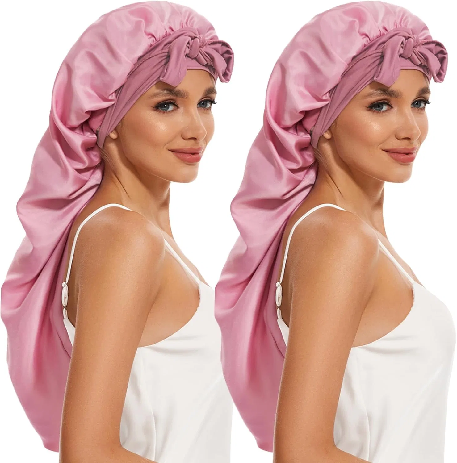 Длинный чепчик для сна, DEMAZALO, 2 шт., Pink