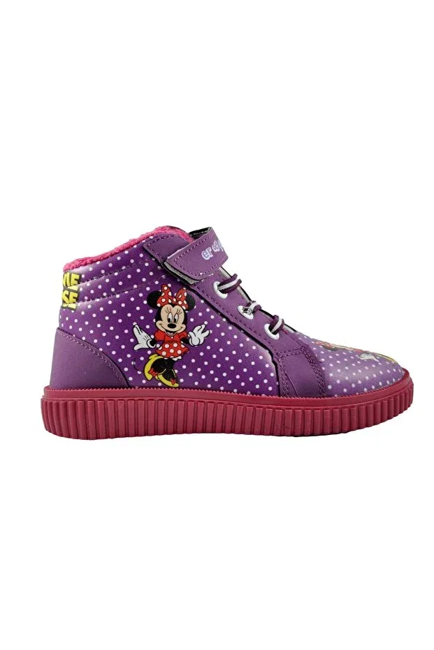 Детские ботинки для девочек с принтом Er&Çe sport kids boots&panduf 26-35 Bolimex, Purple
