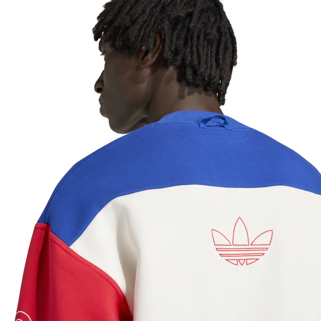 Мужской свитшот US94 GR Crew Fleece Adidas, цвет White/Blue — фото 4