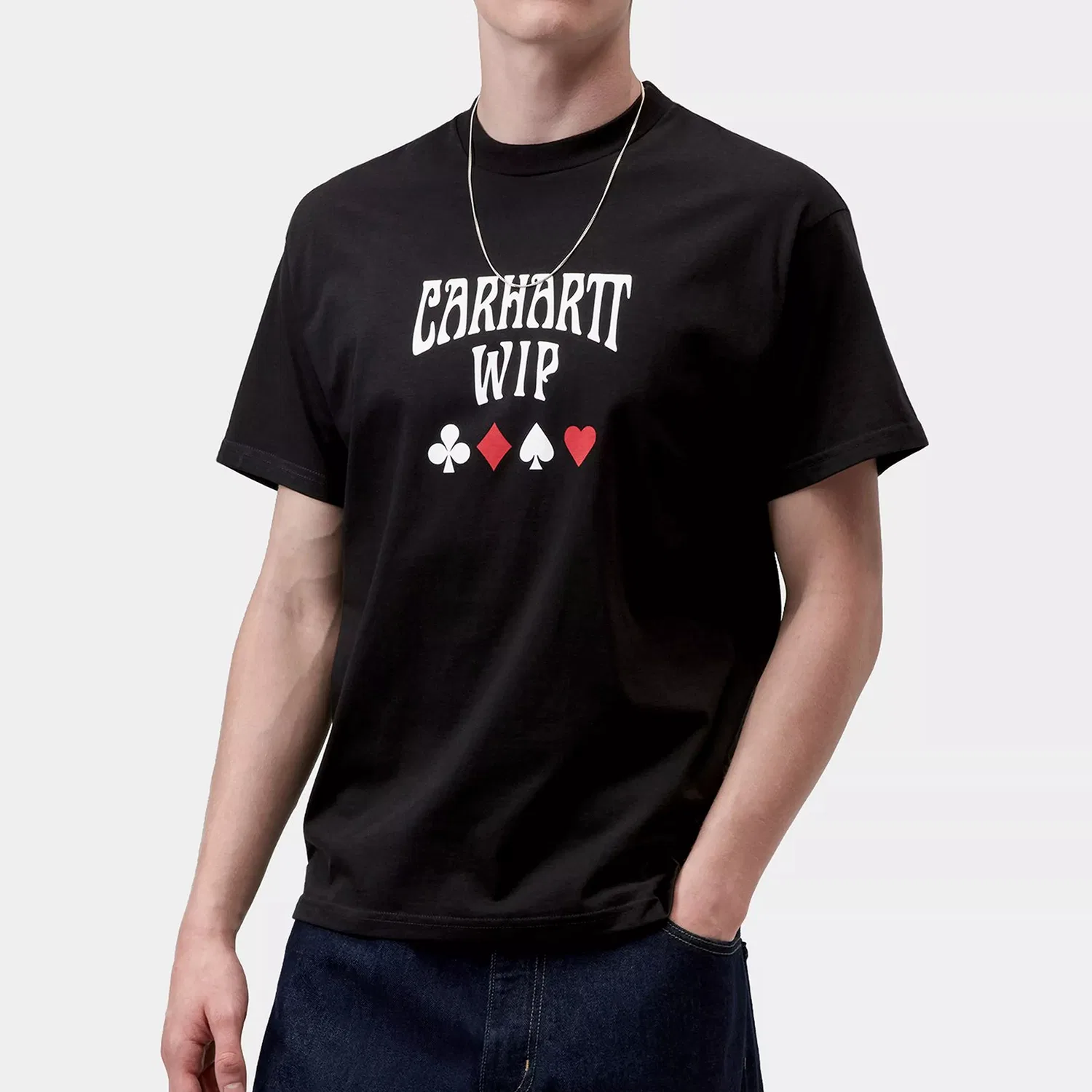 Детская футболка с коротким рукавом SS26 S/S Deck Script Carhartt WIP, Black — фото 4