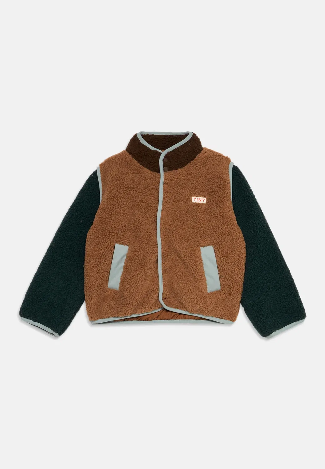 Куртка Block унисекс - флисовая куртка Tinycottons, Light Brown