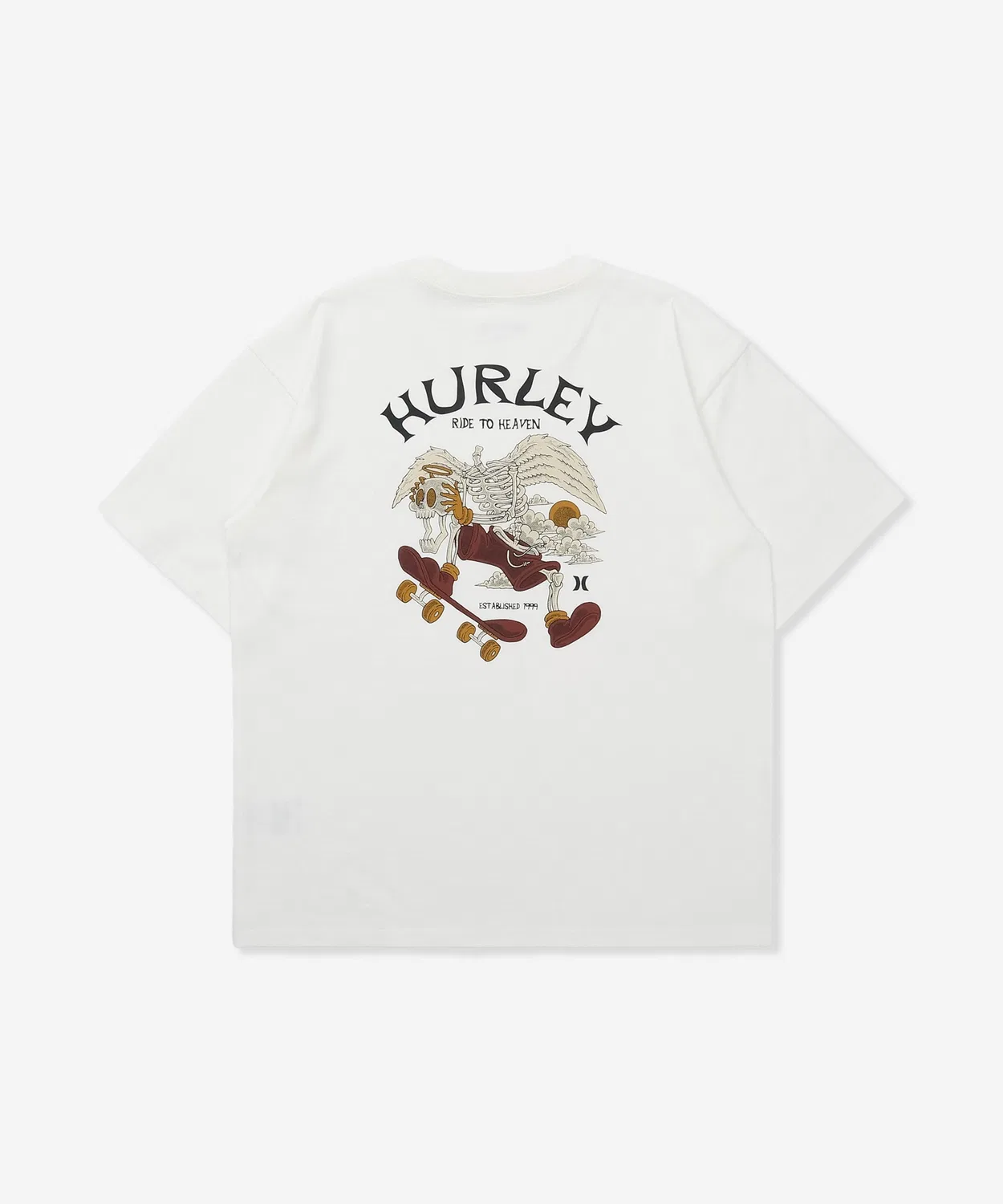 Детская футболка с длинным рукавомиз тяжелого хлопка с принтом на спине FROM H TO H OVERSIZED SHORTSLEEVE TEE Hurley, White