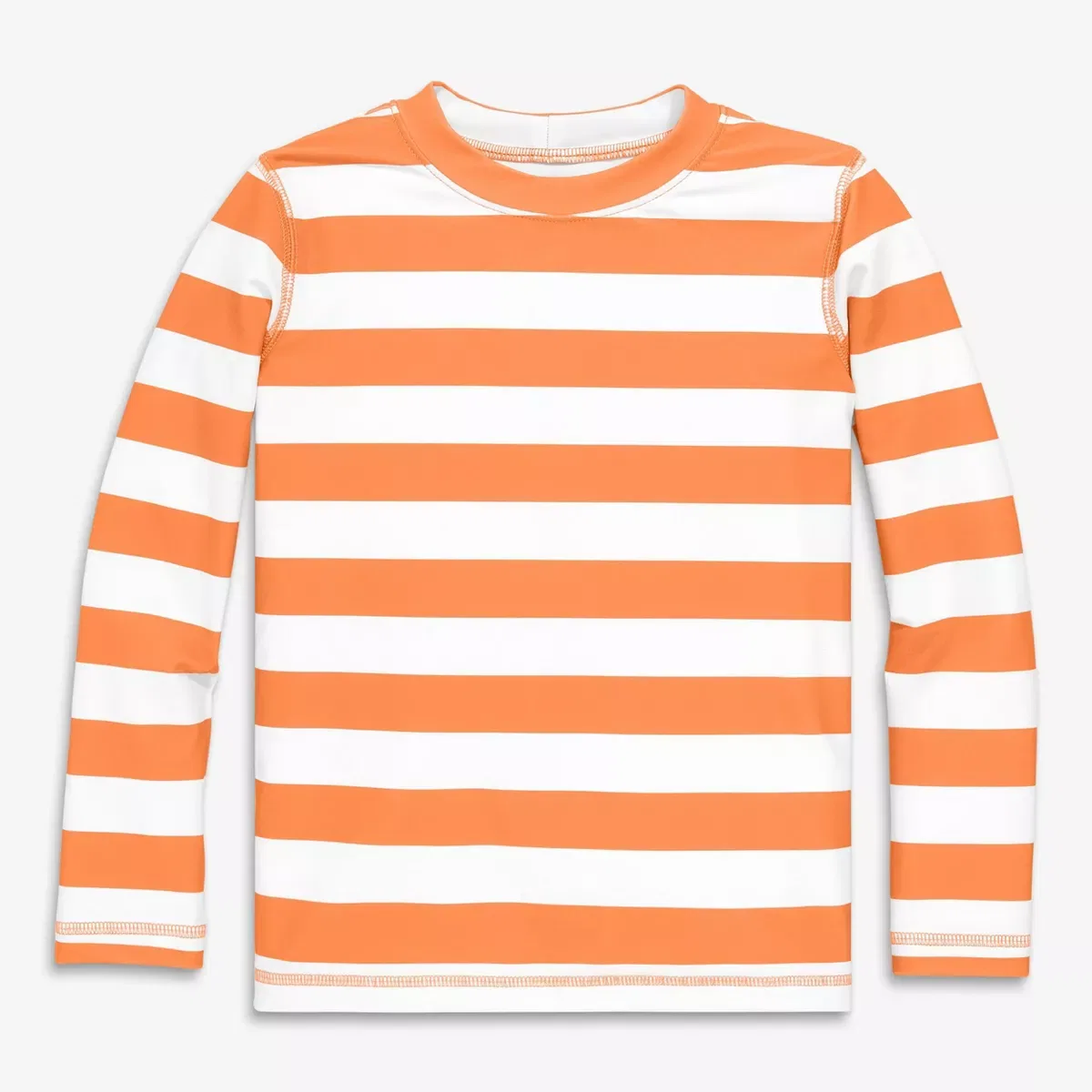 Детская рашгард с длинным рукавом в полоску Primary, Cantaloupe White Stripe