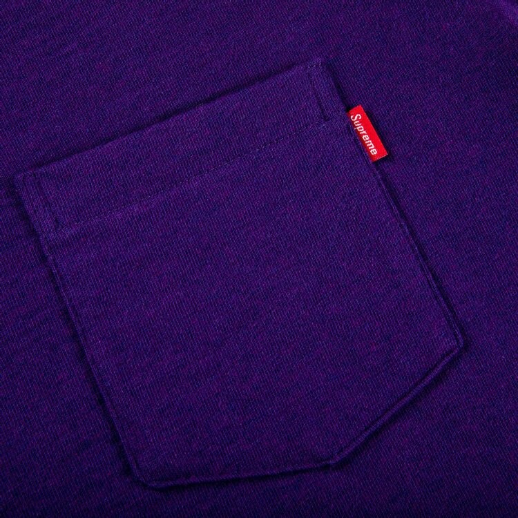 Футболка Supreme Short-Sleeve Pocket Tee 'Heather Purple', фиолетовый — фото 3
