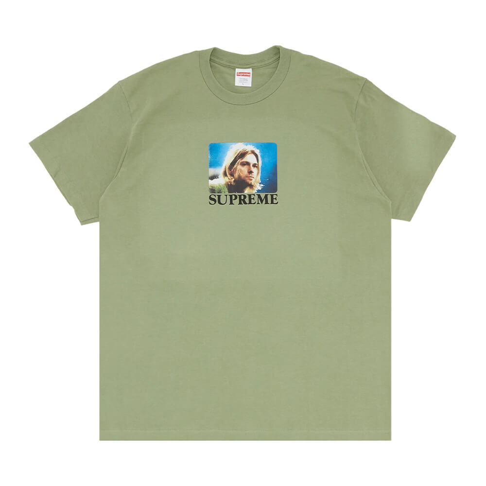 

Футболка Supreme Kurt Cobain, светлый оливковый, Зеленый, Футболка Supreme Kurt Cobain, светлый оливковый
