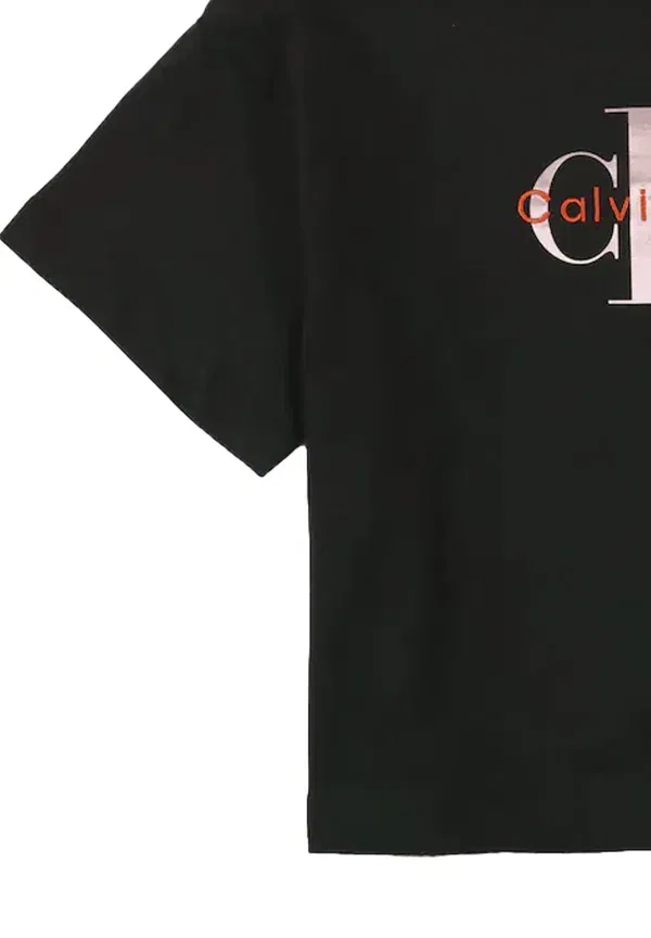 Укороченная футболка - футболка с принтом Calvin Klein, черный — фото 4