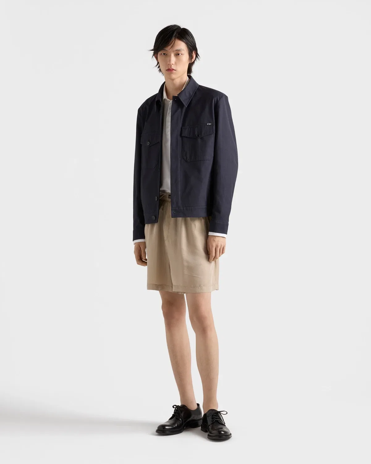 Куртка с воротником рубашечного типа Sartorial Prada, синий — фото 2