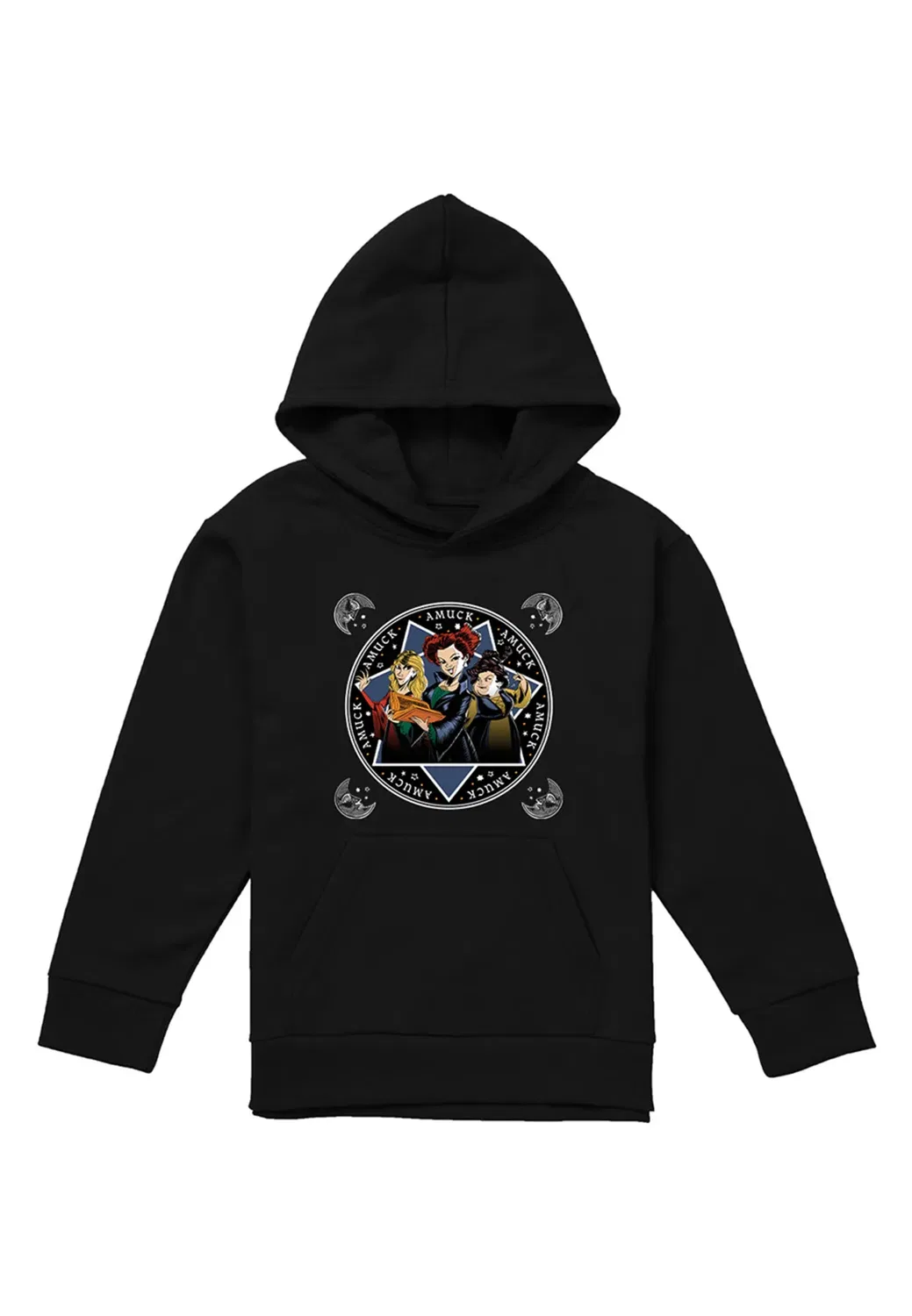 Детский худи с принтом Hocus Pocus Sanderson Sisters Amuck Disney, Black