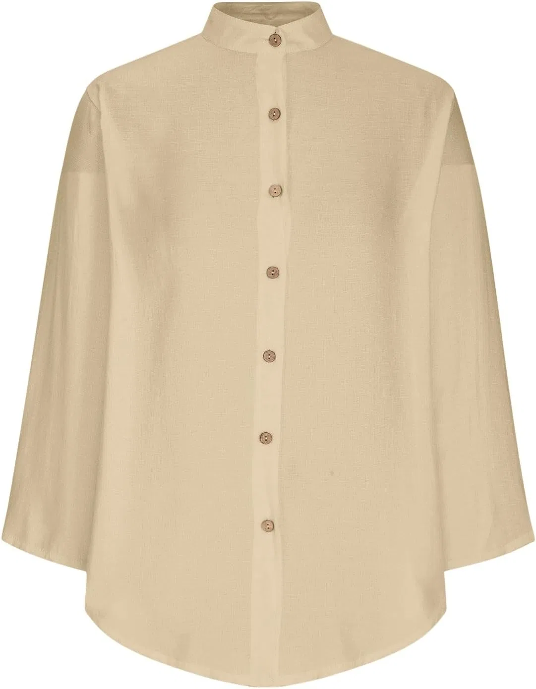 Женская свободная туника с пуговицами Pelang, Beige — фото 3
