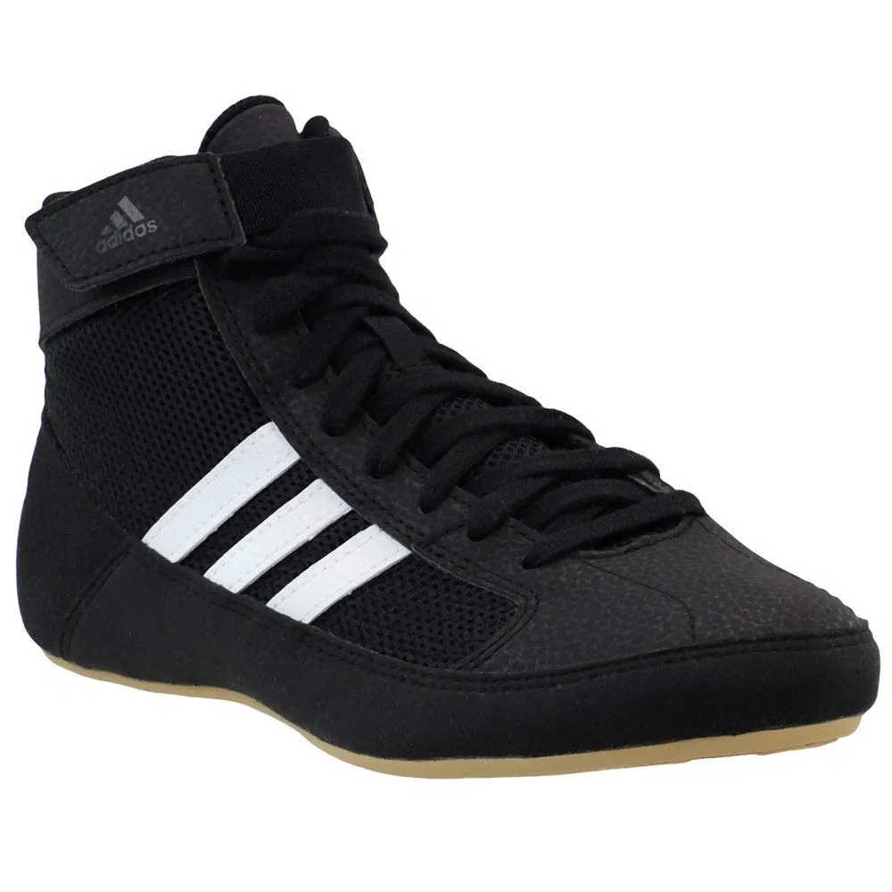 Детские боксерские кроссовки для мальчиков на шнуровке Hvc 2 Adidas, Iron Black White Metallic — фото 2