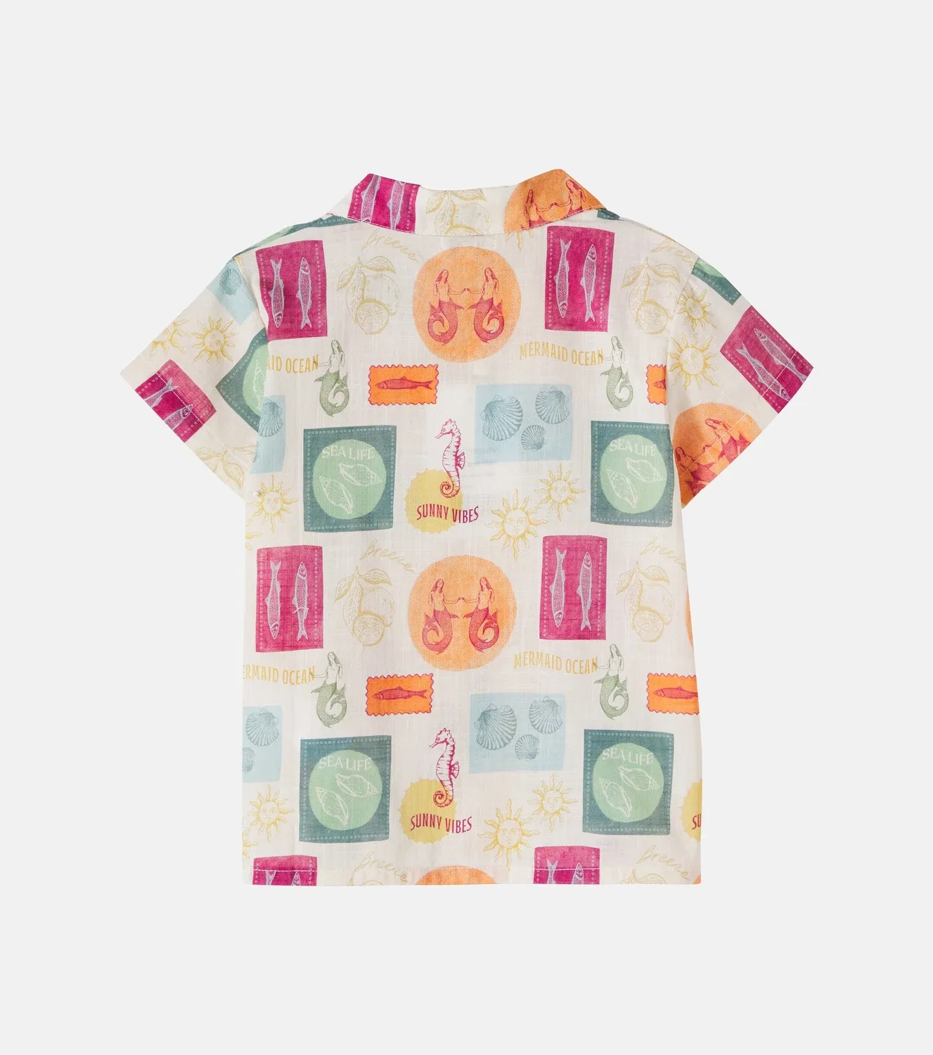 Рубашка хлопковая с принтом Luka Bebe Organic, белый — фото 2