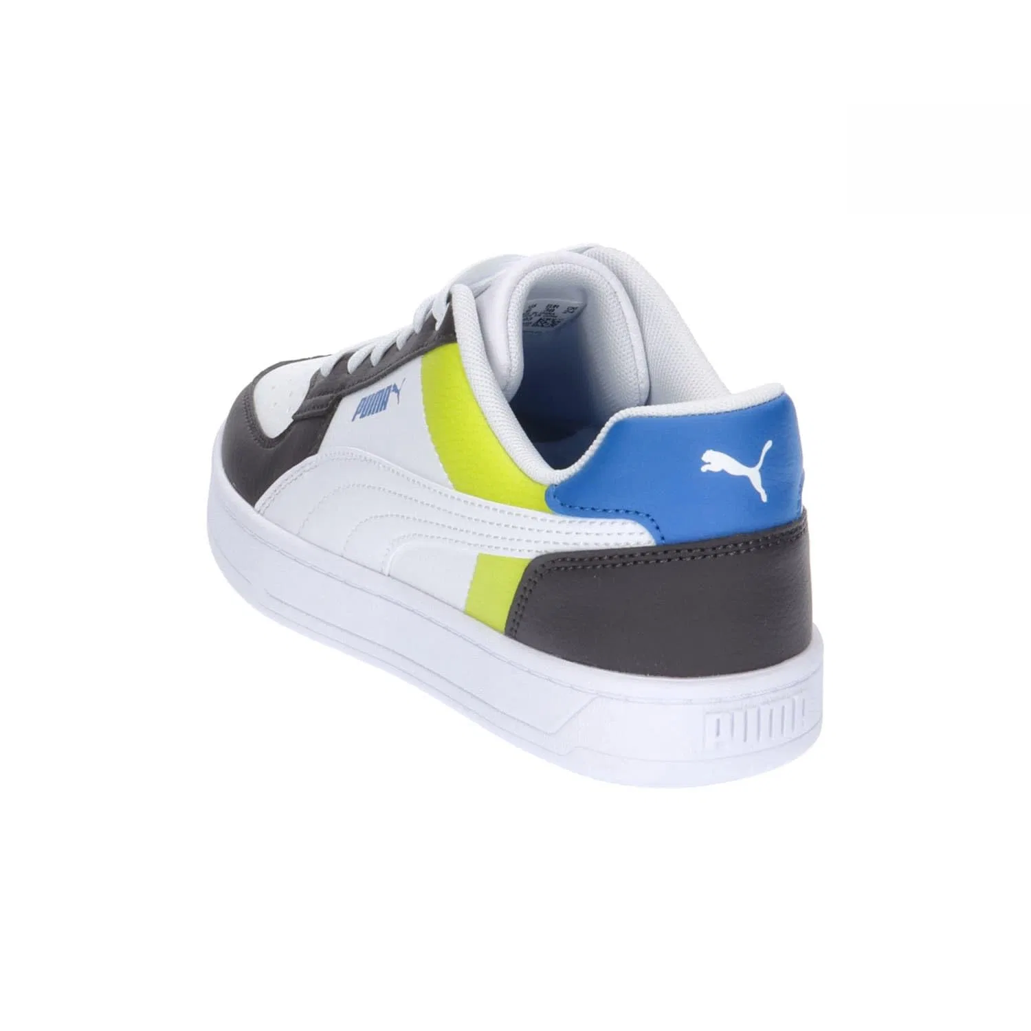 Детские кроссовки для мальчиков с низким верхом Caven Junior PUMA, 2 0 Block White Dark Coal Lime Smash Team Royal — фото 4