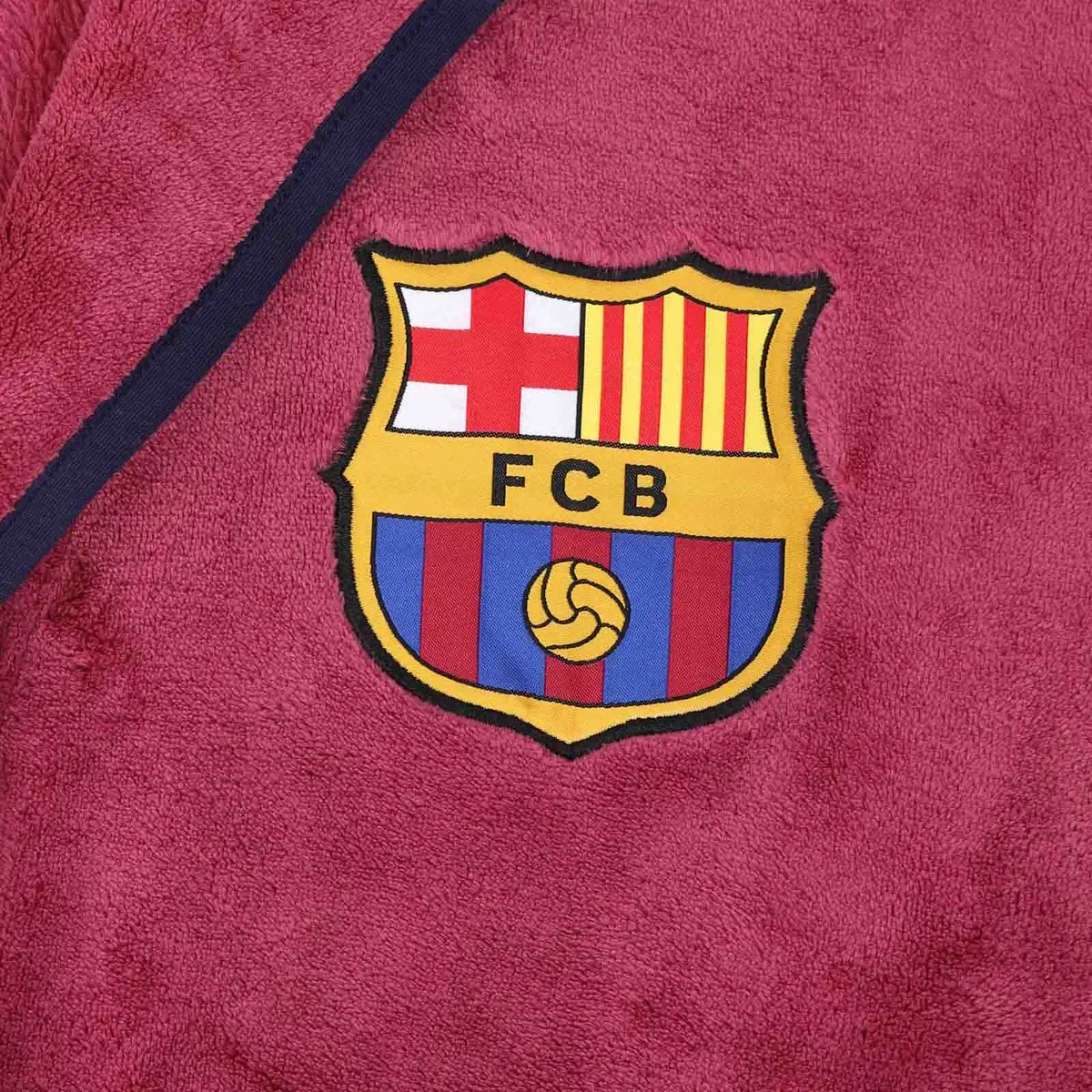 Детский халат из флиса с капюшоном Fc Barcelona, Red — фото 2