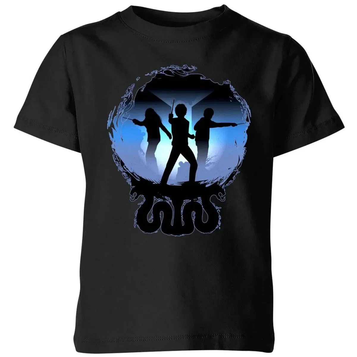 Детская футболка с принтом Silhouette Attack Harry Potter, Black — фото 2