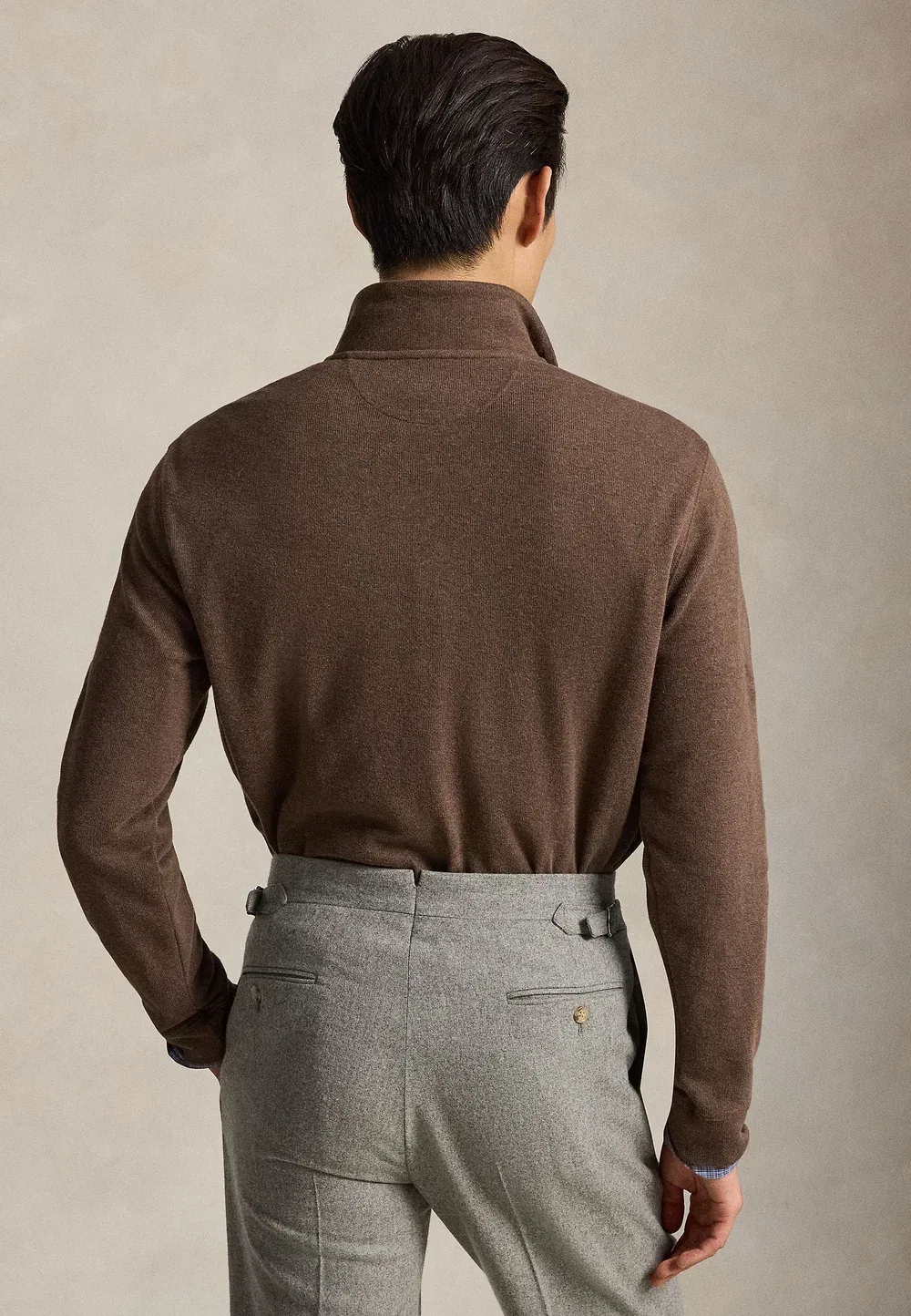 Толстовка с застежкой-молнией до середины груди Polo Ralph Lauren, Nutmeg Brown Heather — фото 3