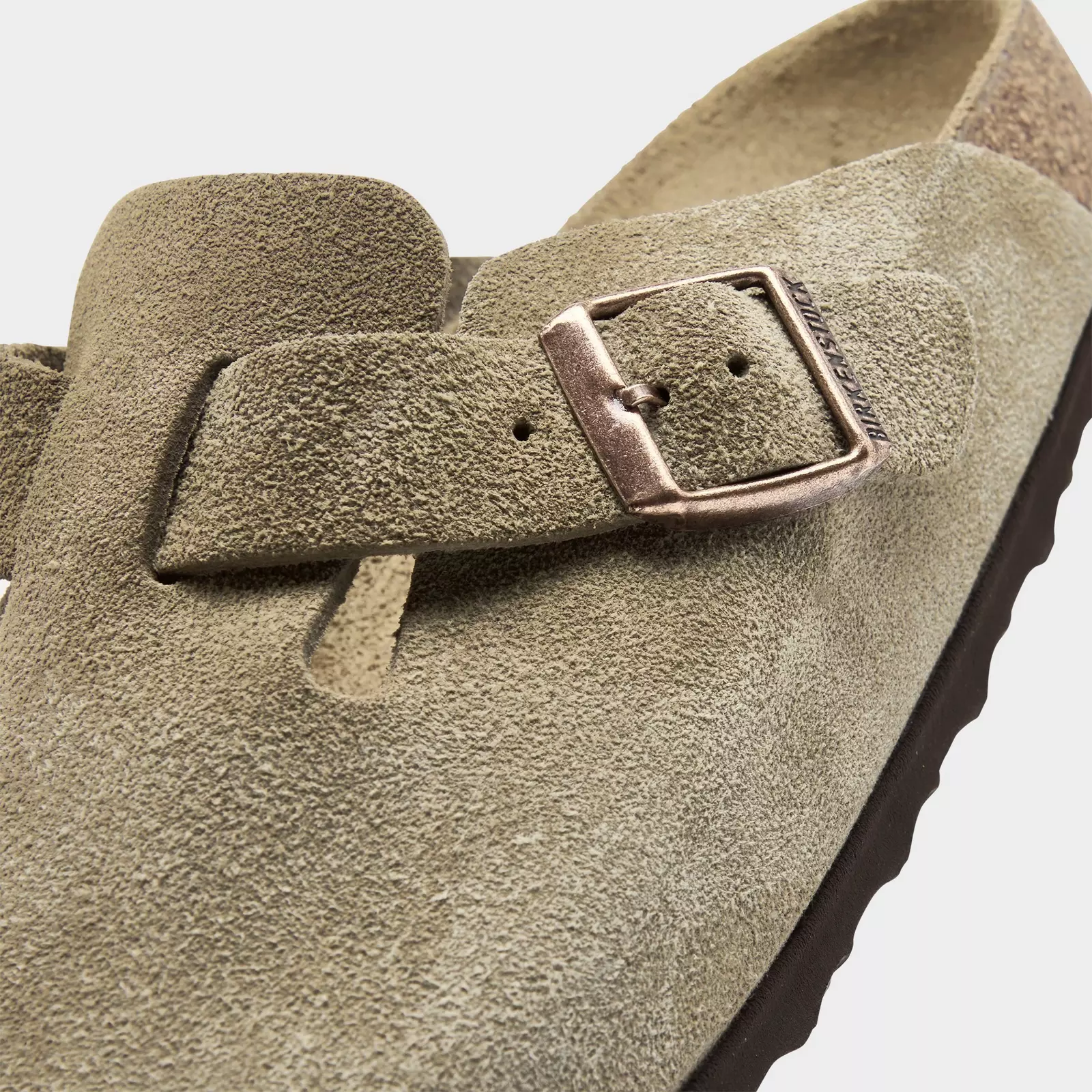 Birkenstock Сандалии с закрытым носком, нескользящие, унисекс, серо-коричневые — фото 3