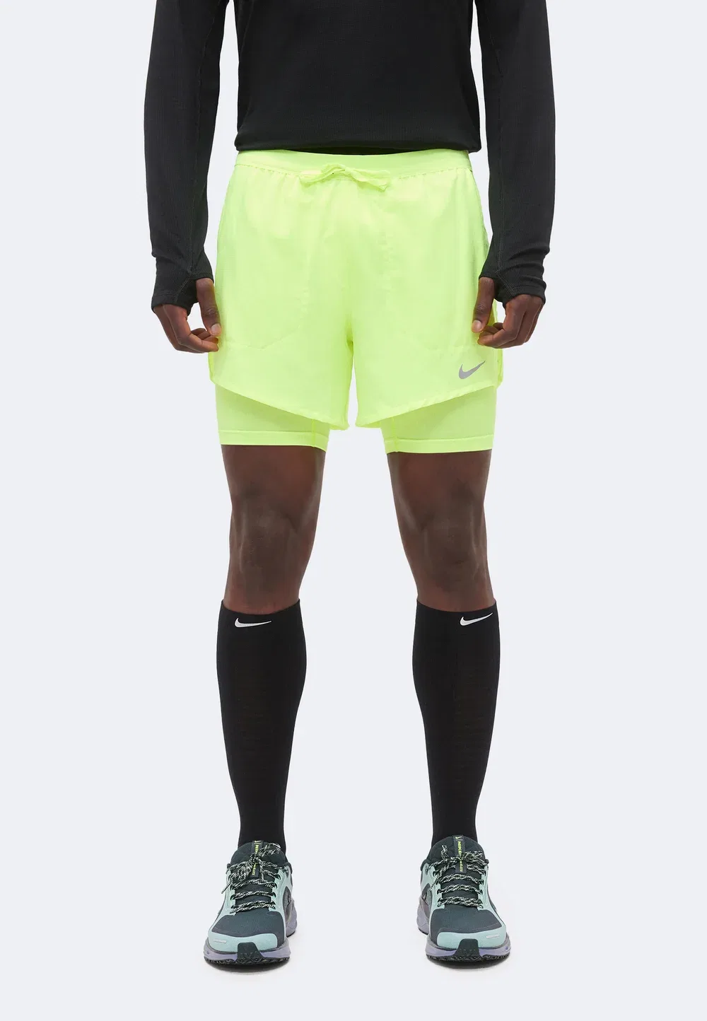 Stride hybrid - шорты 2-в-1 Nike Performance, Volt Ice
