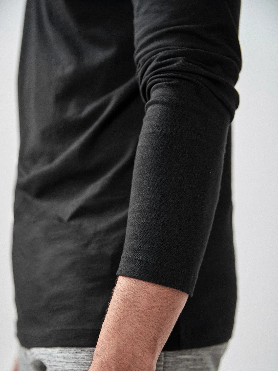 Футболка с длинным рукавом Slim Fit Next, черный — фото 4