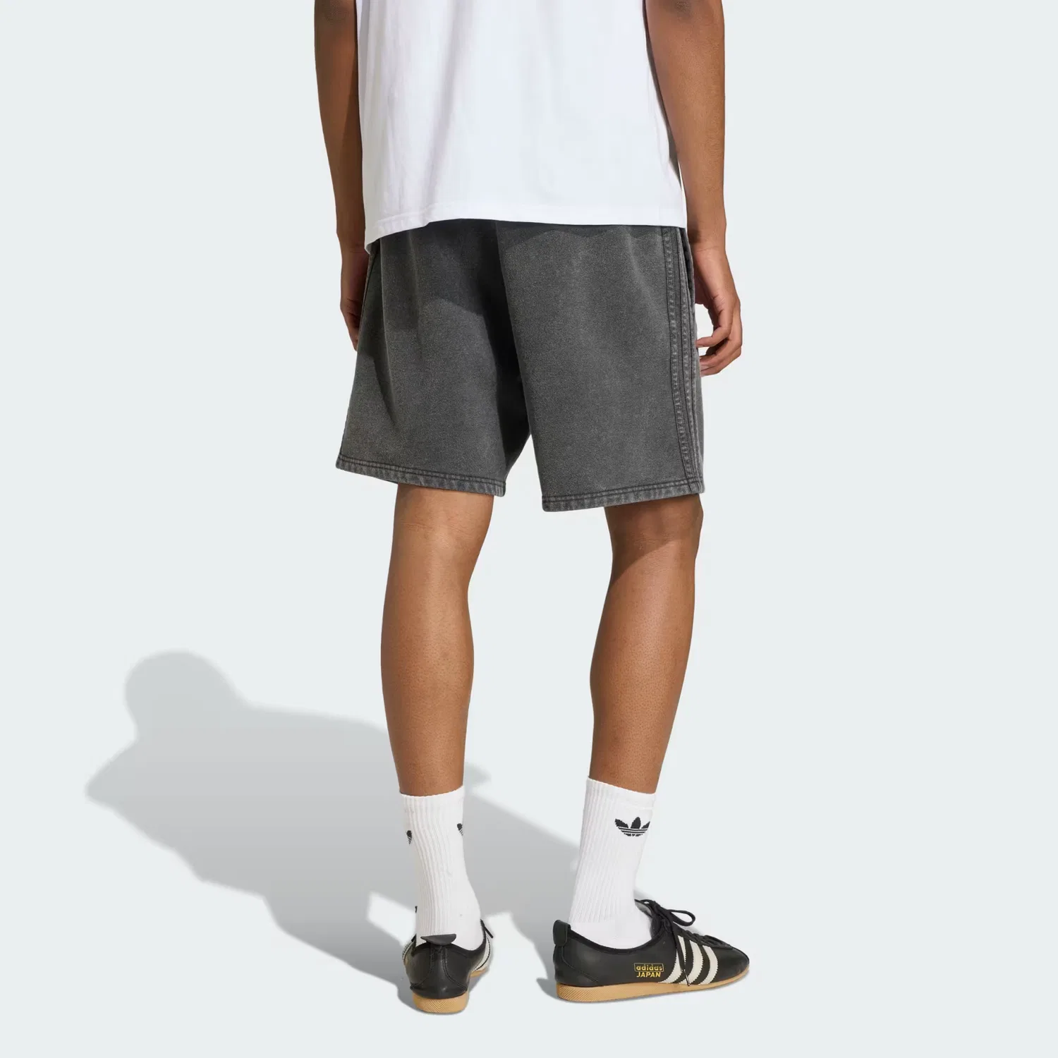 Мужские шорты из флиса Trefoil Essentials Washed Adidas Originals, черный — фото 2