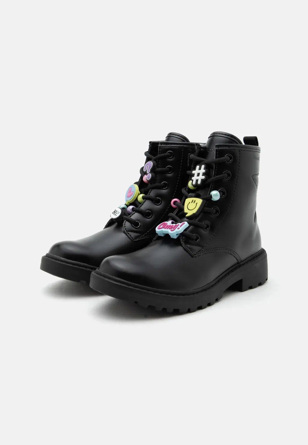 Casey girl - ботильоны на шнуровке Geox, Black/Multicolor — фото 4