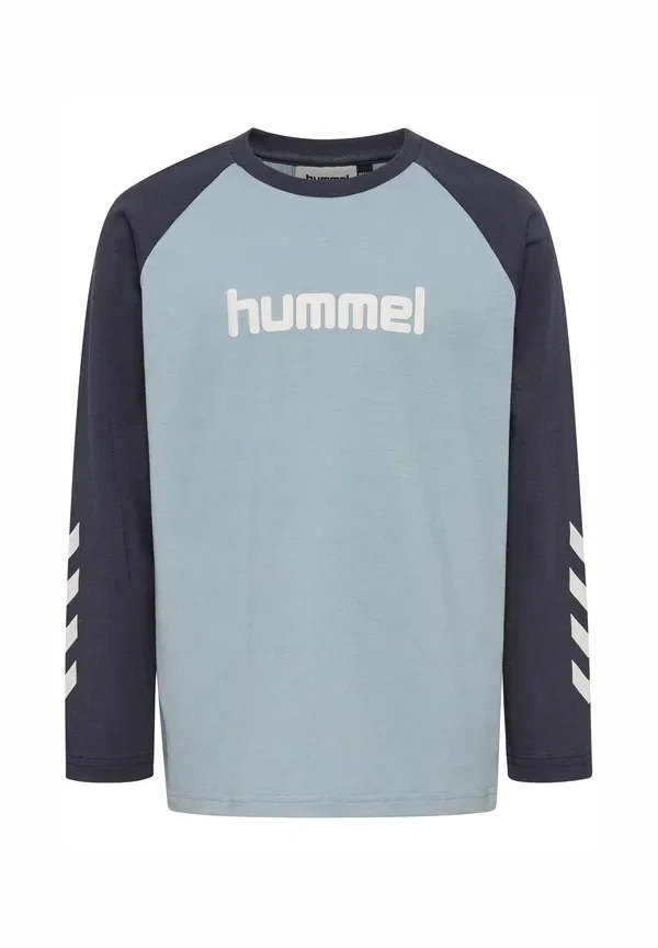 Унисекс - футболка с длинными рукавами Hummel, голубой — фото 3