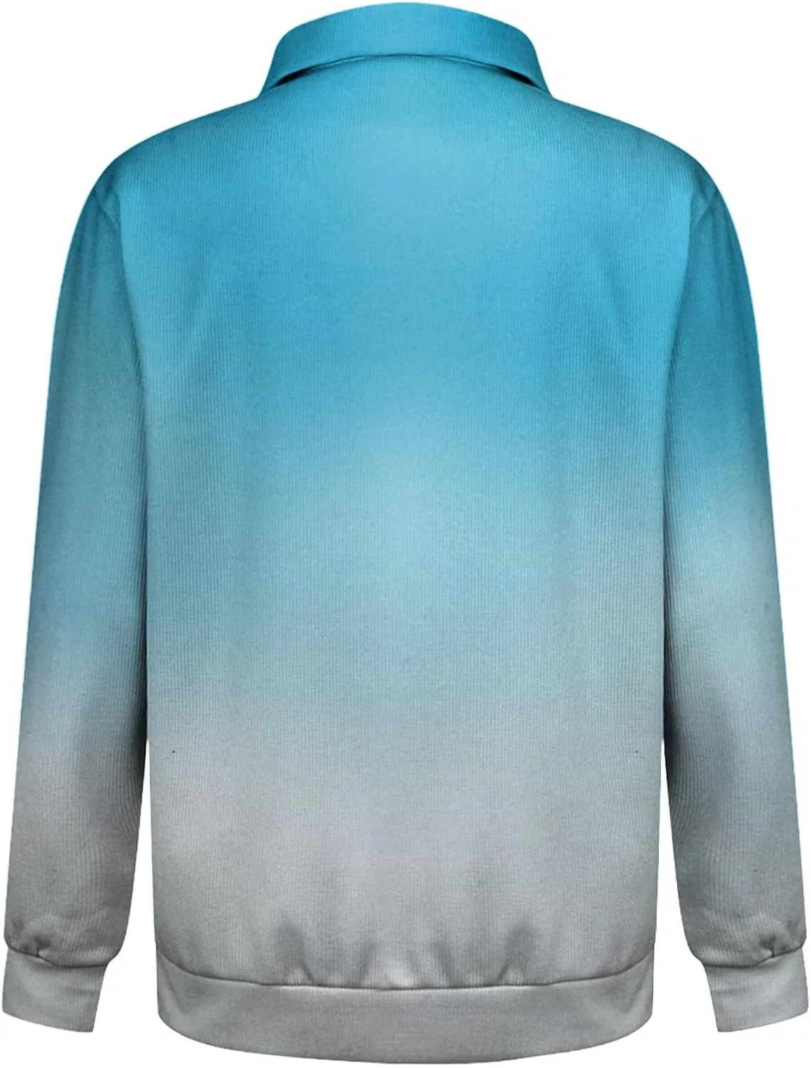 Женская длинная футболка с воротником-поло Regular Fit, Sky Blue — фото 3