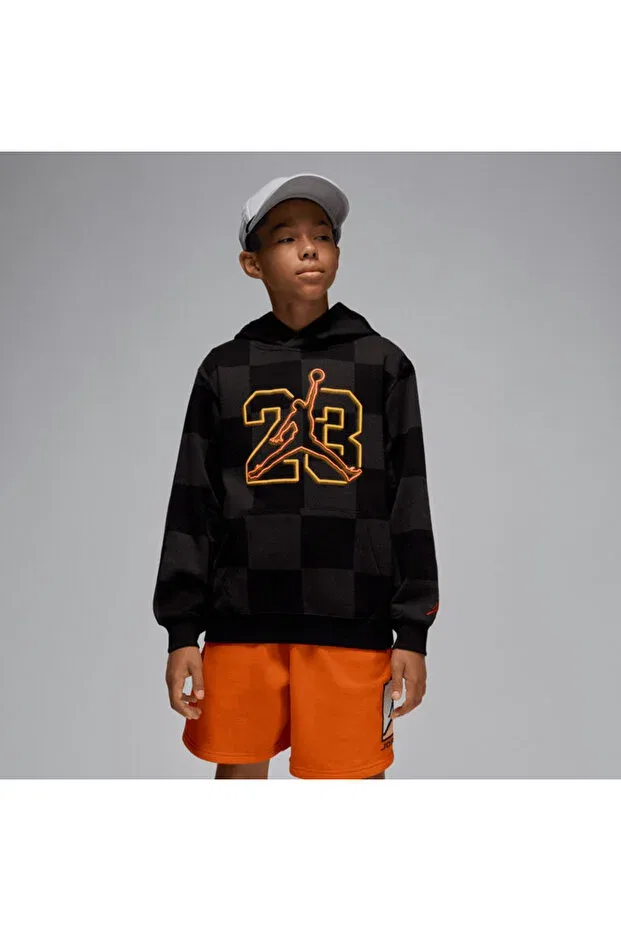 Детская толстовка для мальчиков хлопковая Jordan jdb mj deep dish po hoddie Nike, 023
