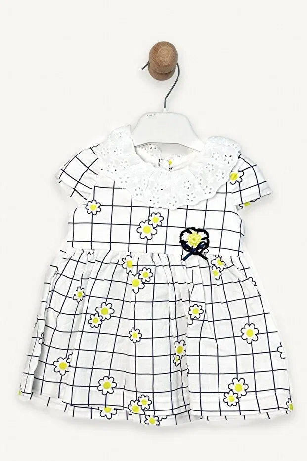 Детское платье для девочек хлопковое Elegant Adabebek, Navy Blue