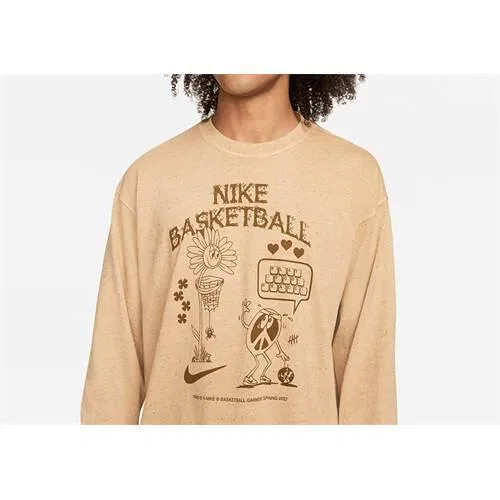 Мужская футболка с длинным рукавом Basketball fur den Frieden Nike, Beige — фото 3