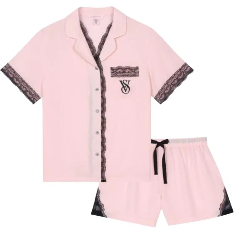 Женский комплект пижамы с кружевом Victoria's Secret, Pink