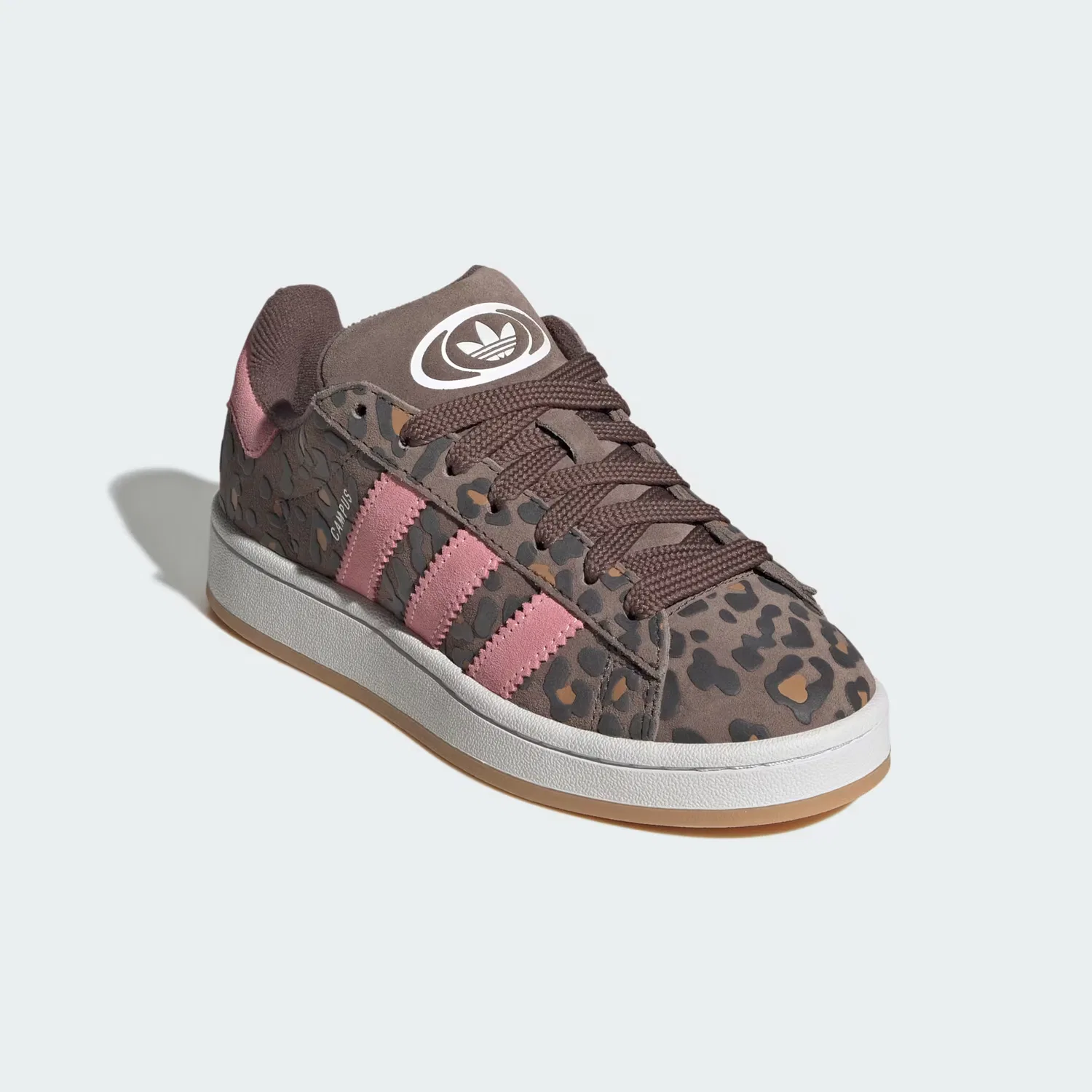 Детские кроссовки с принтом Campus 00s Adidas Originals, Earth Strata/Cloud White/Glow Pink — фото 4
