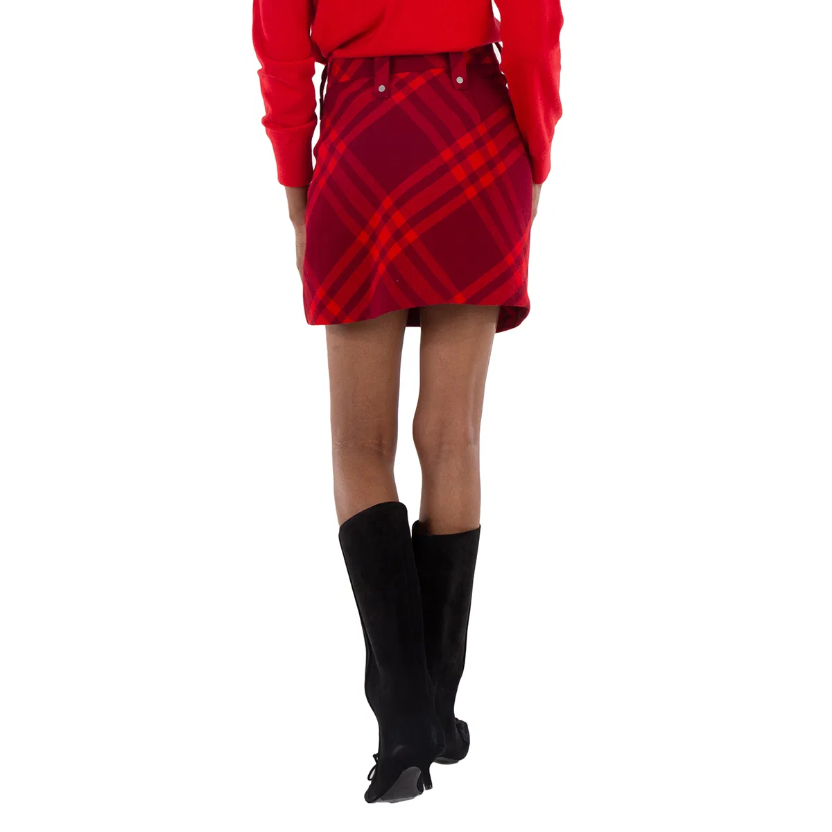 Юбка мини в клетку из шерсти Check Pleated Wool Mini Skirt Burberry, Ripple Ip Check — фото 3
