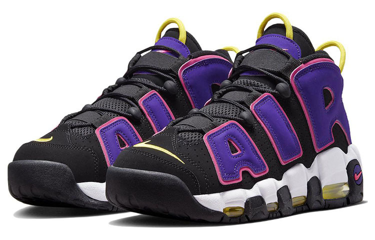 Кроссовки Nike Air More Uptempo 96, черный/фиолетовый — фото 3