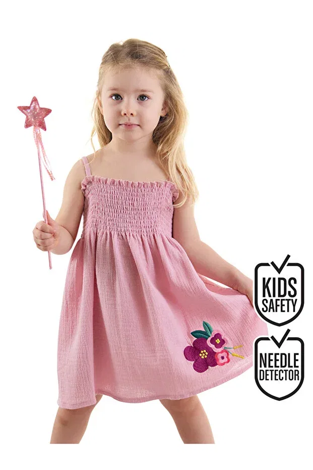 Детское платье для девочек с принтом Floral Rose Dry Flower Denokids, Multicolor