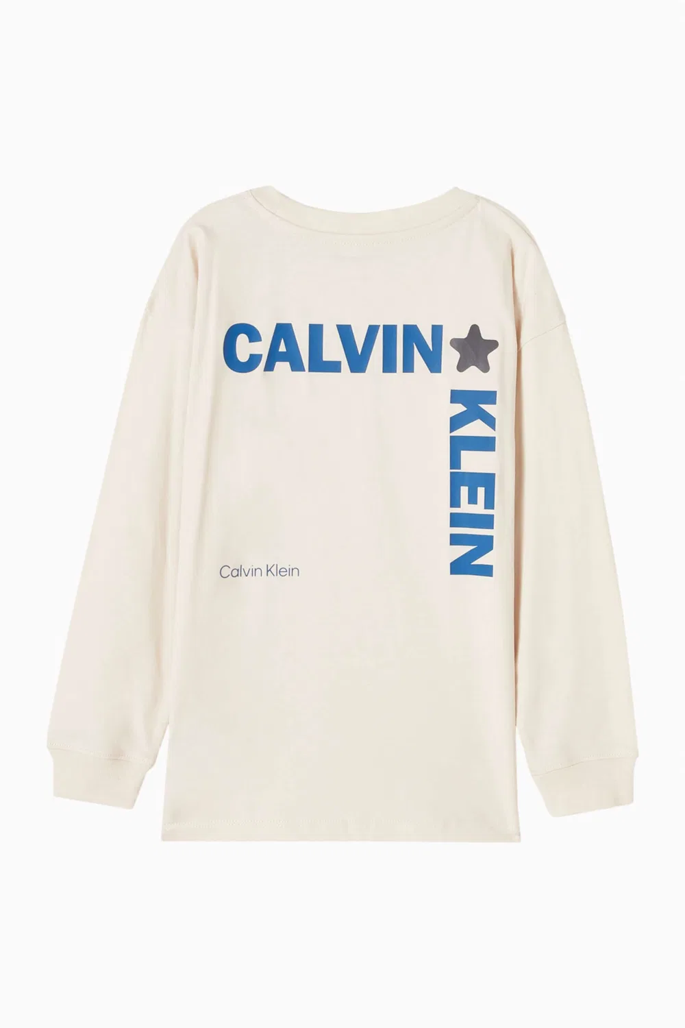 Свитшот хлопковый с логотипом Calvin Klein, нейтральный — фото 3