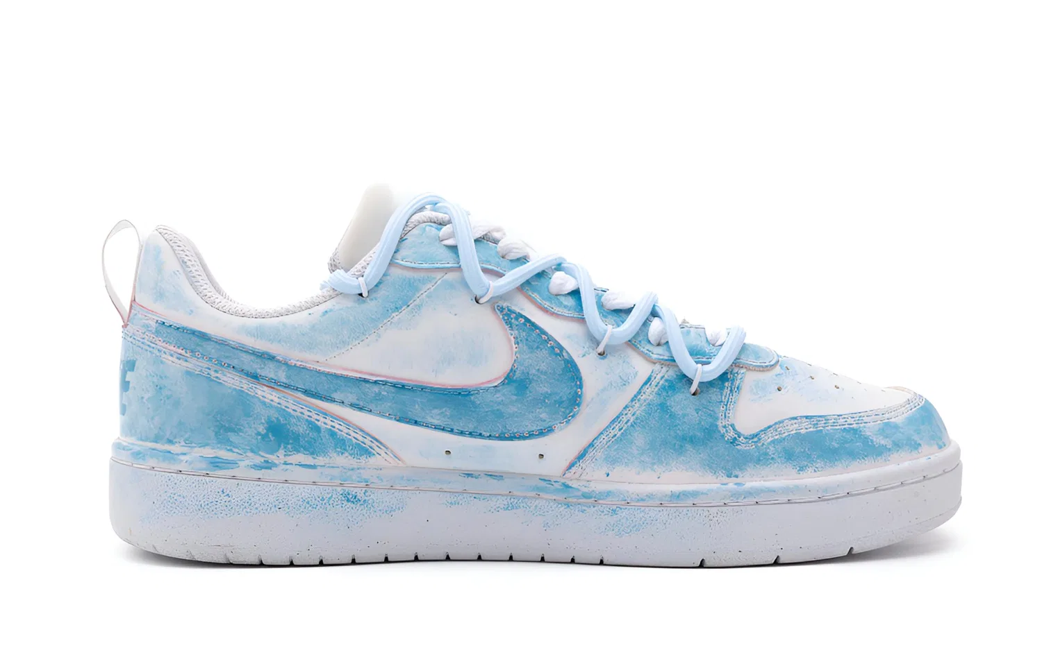 Детские кроссовки для скейтбординга с принтом Nike Court Borough Low, Nike, Blue — фото 3