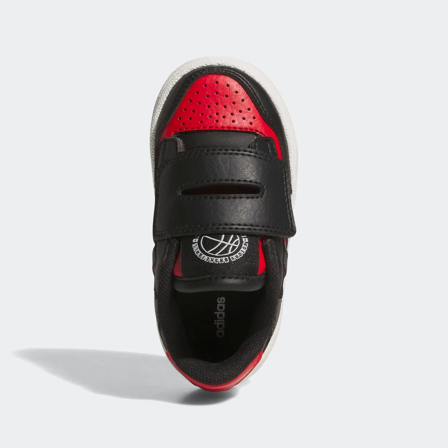 Детские кроссовки из синтетической кожи Adidas Sportswear, Core Black/Collegiate Red/Core White — фото 4