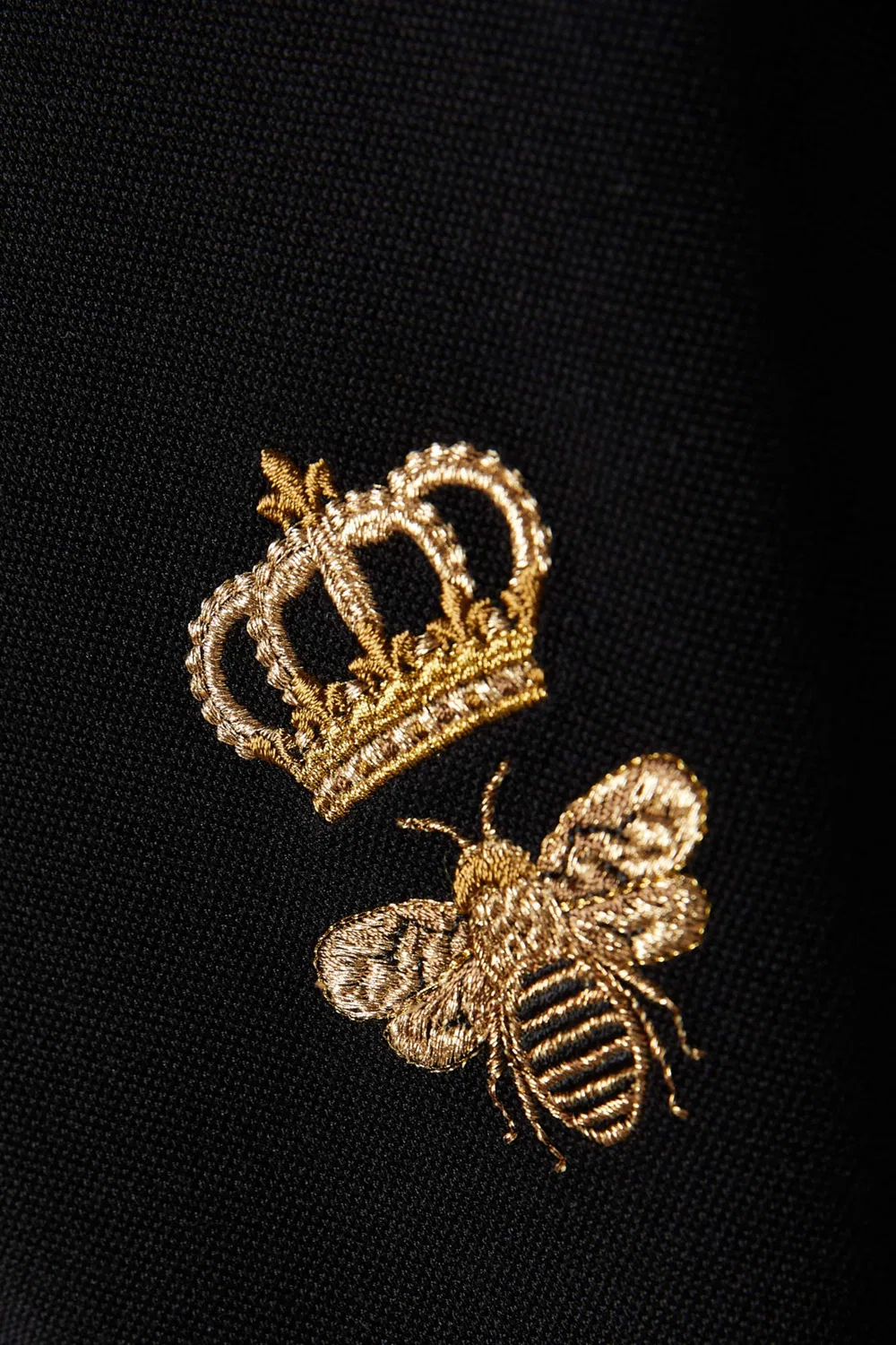 Футболка поло с принтом Crown Bee Dolce & Gabbana, черный — фото 4