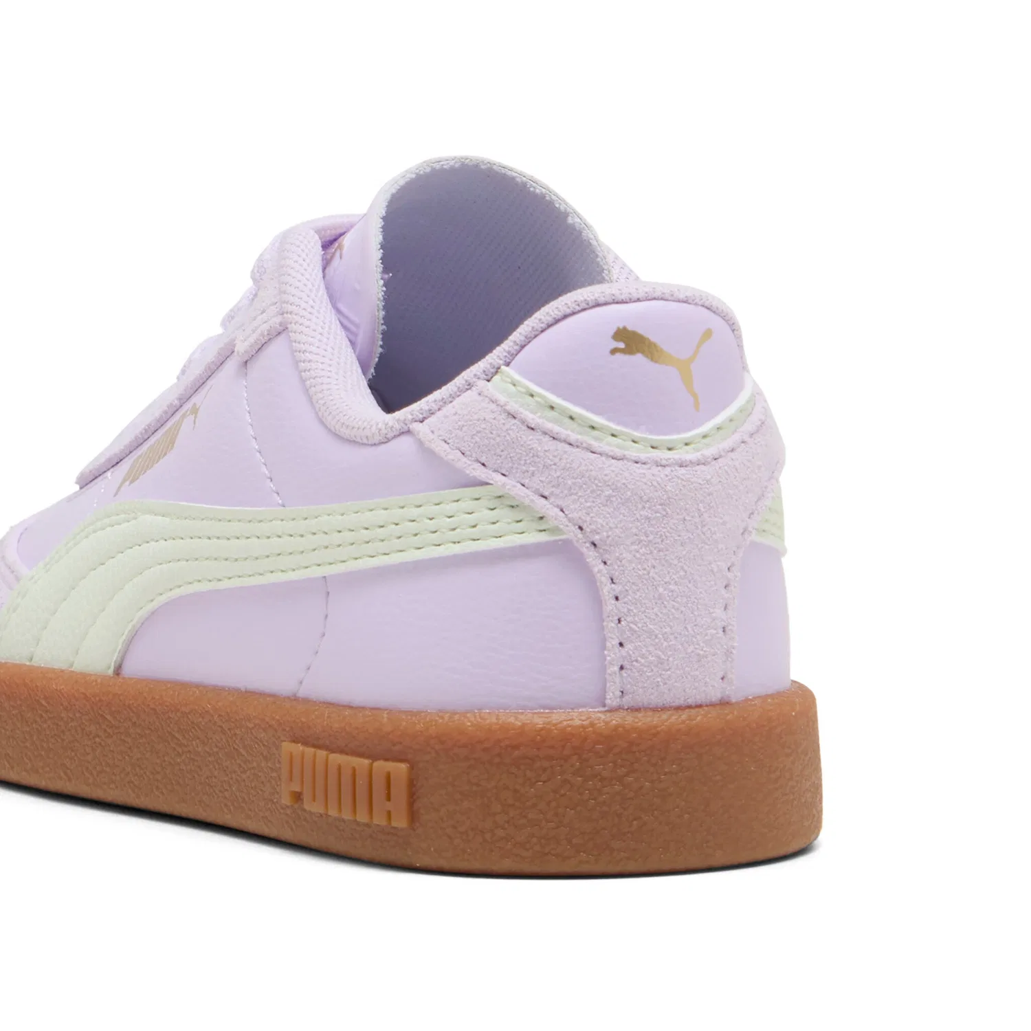 Детские кожаные кроссовки с замшевыми вставками PUMA Club II ERA PS, Light Lavender-Sage Glow — фото 4