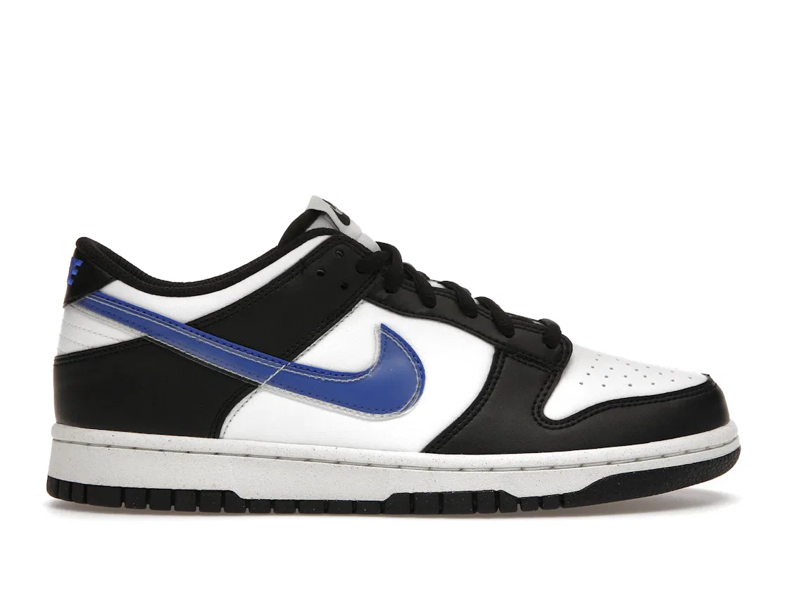 Детские кроссовки с длинным шнурком Nike Dunk Low Next Nature Nike, Black/White-Game Royal