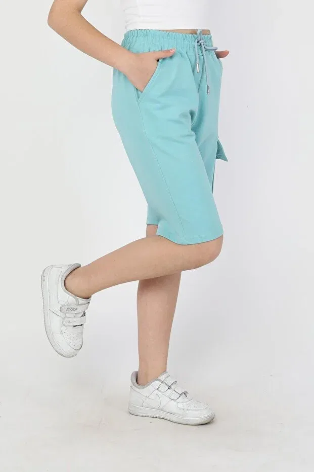 Детские шорты для девочек хлопковые Asyakids Club, Turquoise — фото 3