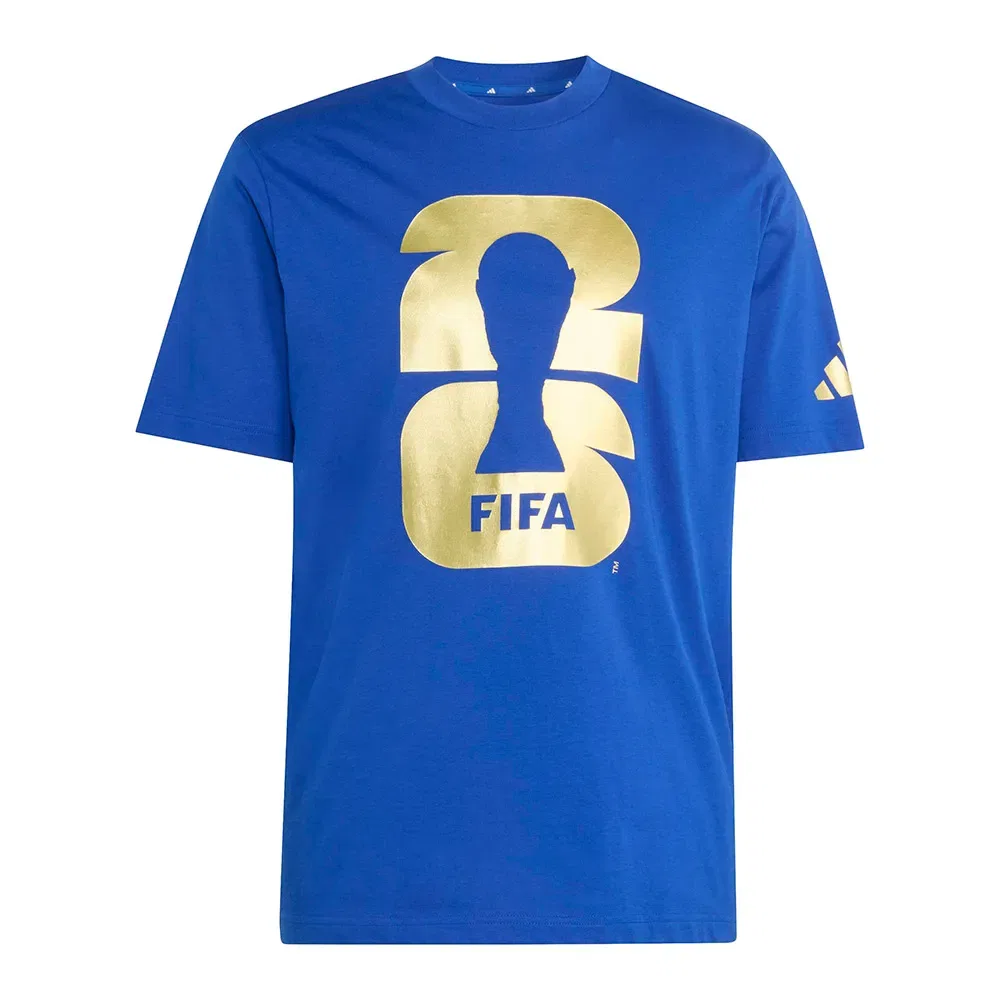 Мужская футболка с принтом FIFA World Cup 2026 Official Emblem Adidas, Blue