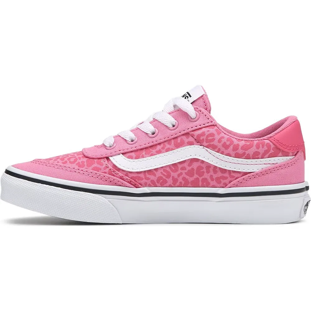 Детские низкие кроссовки Brooklyn Vans, Pink/Leopard — фото 3