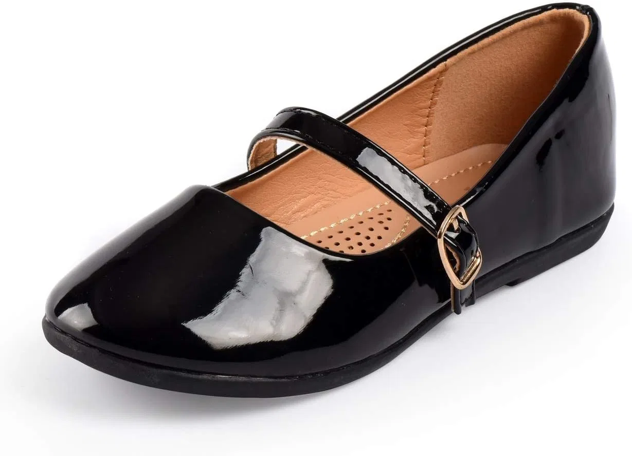 Детские туфли-балетки для девочек с бантом Nova Utopia Nova Footwear, Black