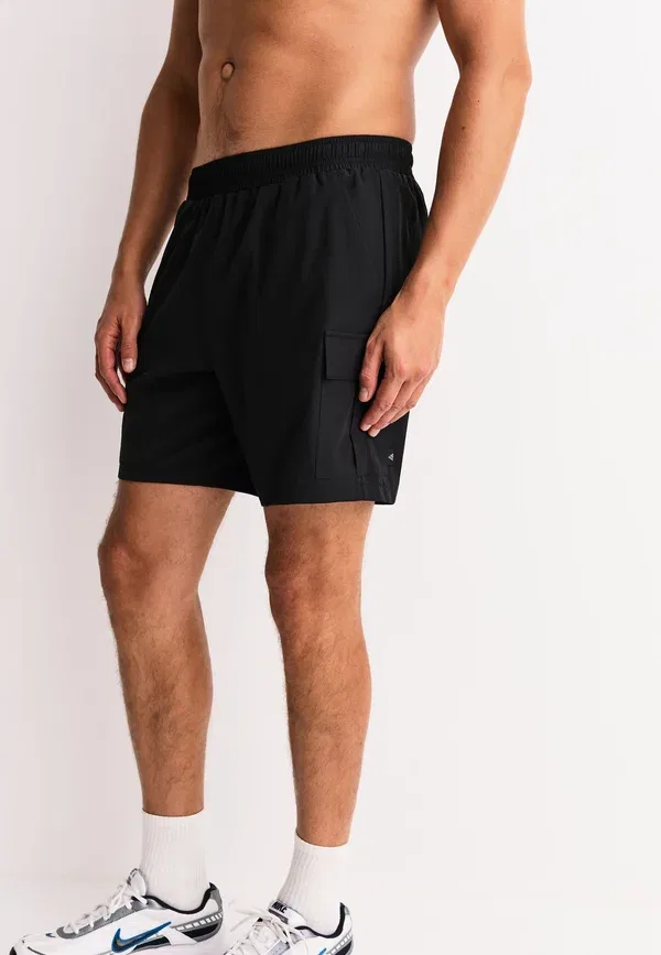 Комплект из 2 шорт с эластичным поясом Regular Fit Active Cargo Gym Training 2 Pack Next black, grey, черный/серый — фото 3