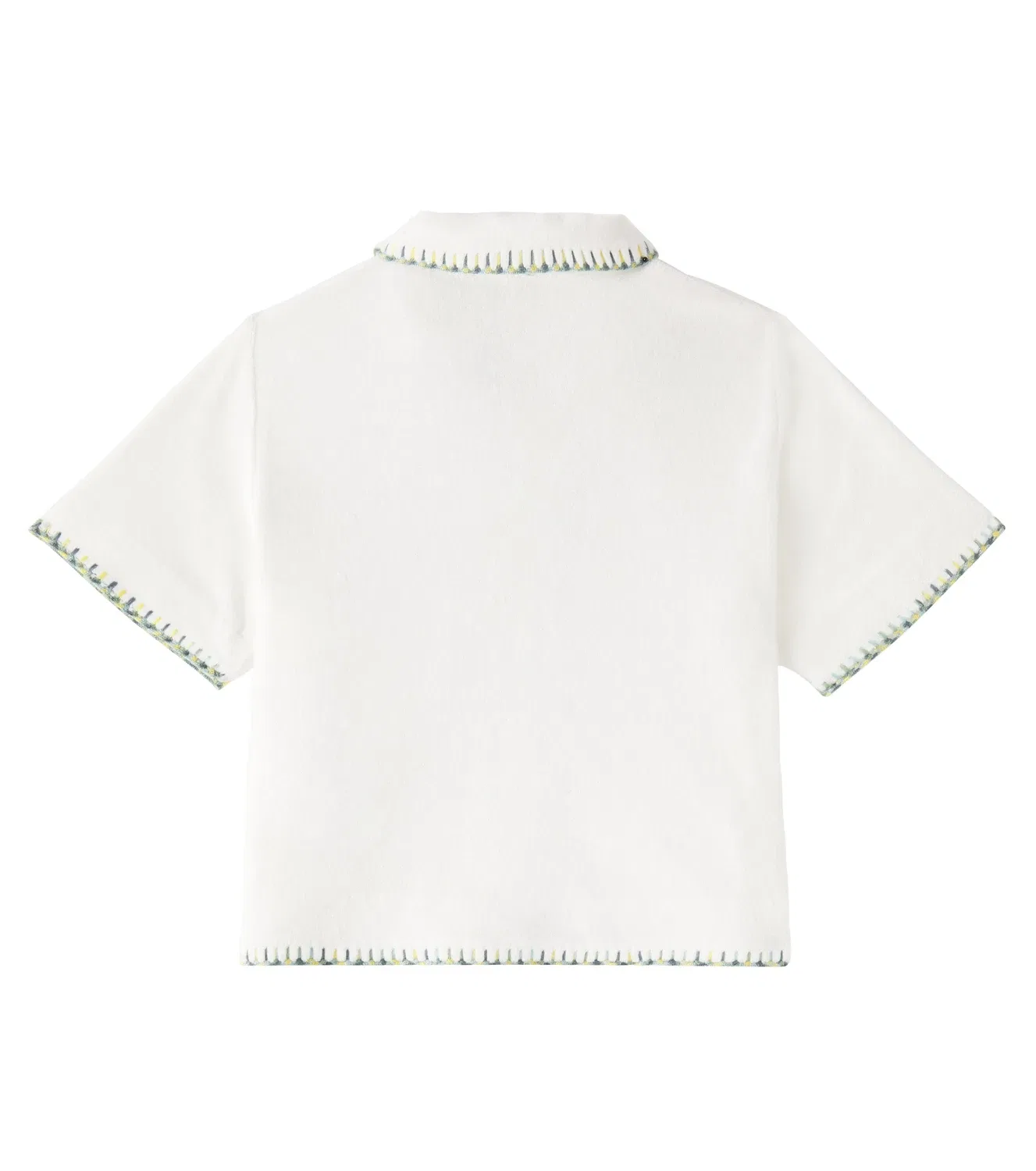 Блузка хлопковая Zimmermann Kids, белый — фото 4