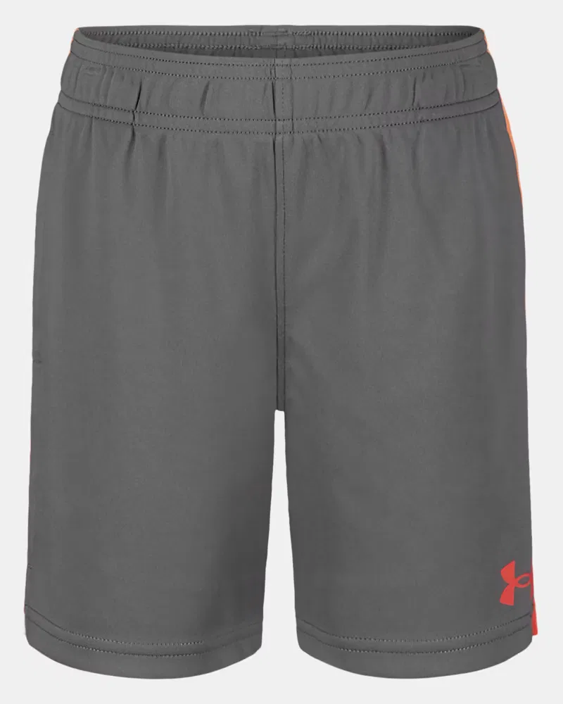 Детские шорты с быстросохнущей тканью UA Tech Block Twist UnderArmour, Clay Green/Venom Red