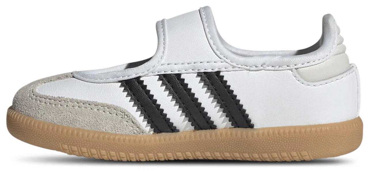Детские кроссовки для девочек с принтом Samba Jane adidas, Footwear White Core Black Gum — фото 2