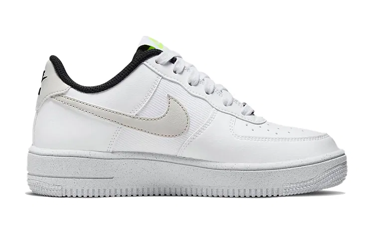 Детские кроссовки для скейтбординга с принтом Nike Air Force 1 Low Crater Next Nature, White Light Bone — фото 3