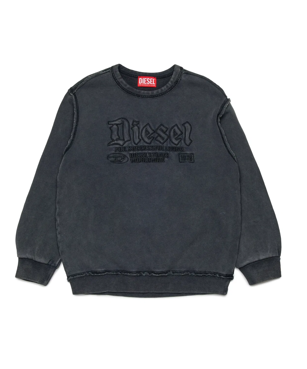Детский свитшот с длинным рукавомDIESEL KIDS, Черный